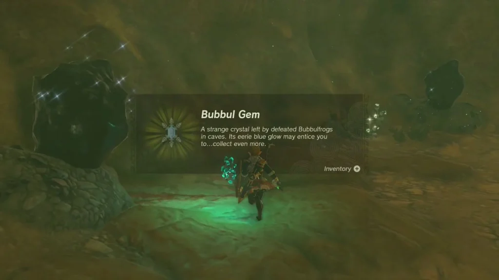 Bubbul Gem item box beside dark boulders Bubbul Gem item box beside dark boulders