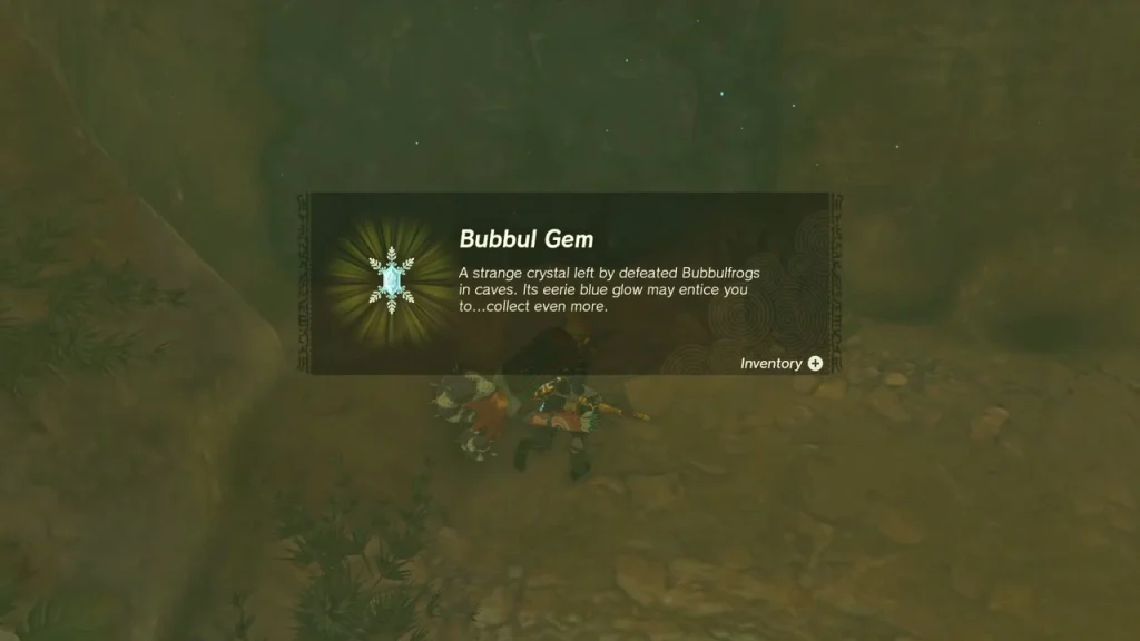 Bubbul Gem item box in the stream cavern