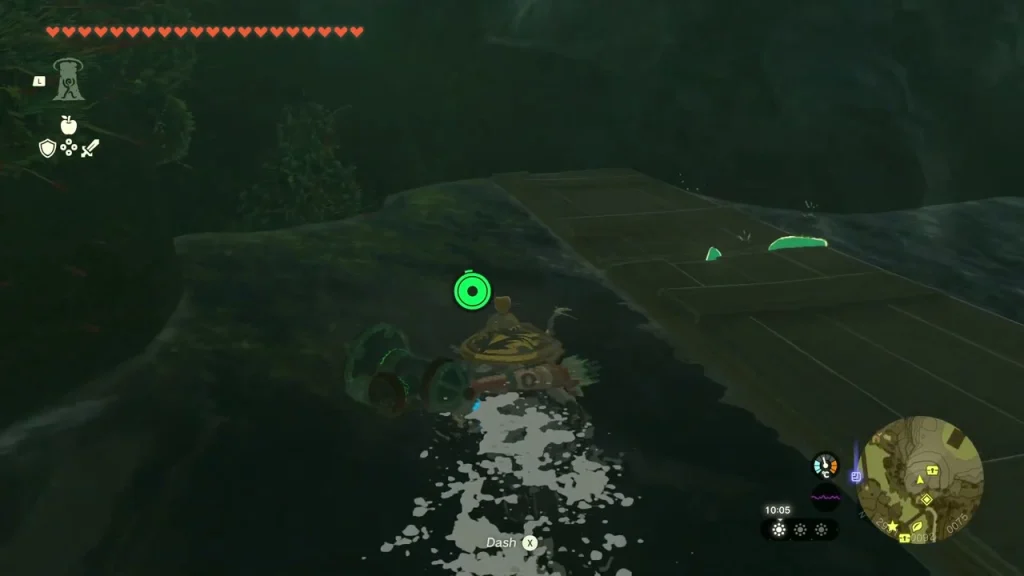 Wooden plank walkway beside the water inside the cave Wooden plank walkway beside the water inside the cave