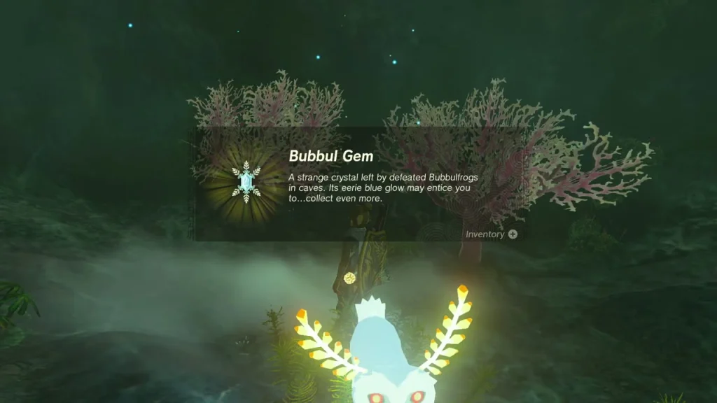 Bubbul Gem item box over a defeated Bubbulfrog Bubbul Gem item box over a defeated Bubbulfrog