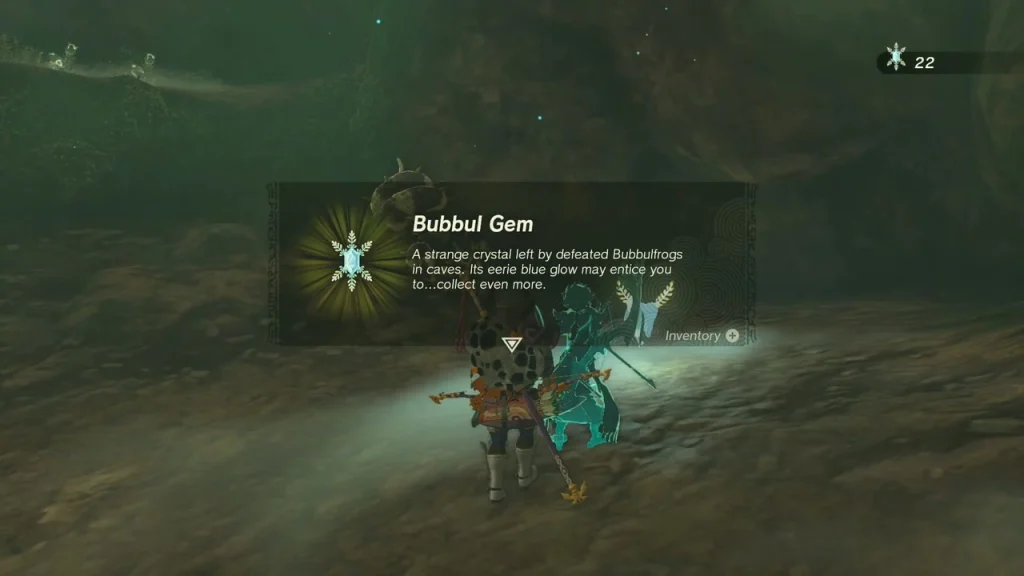Bubbul Gem item box beside a cave pillar Bubbul Gem item box beside a cave pillar