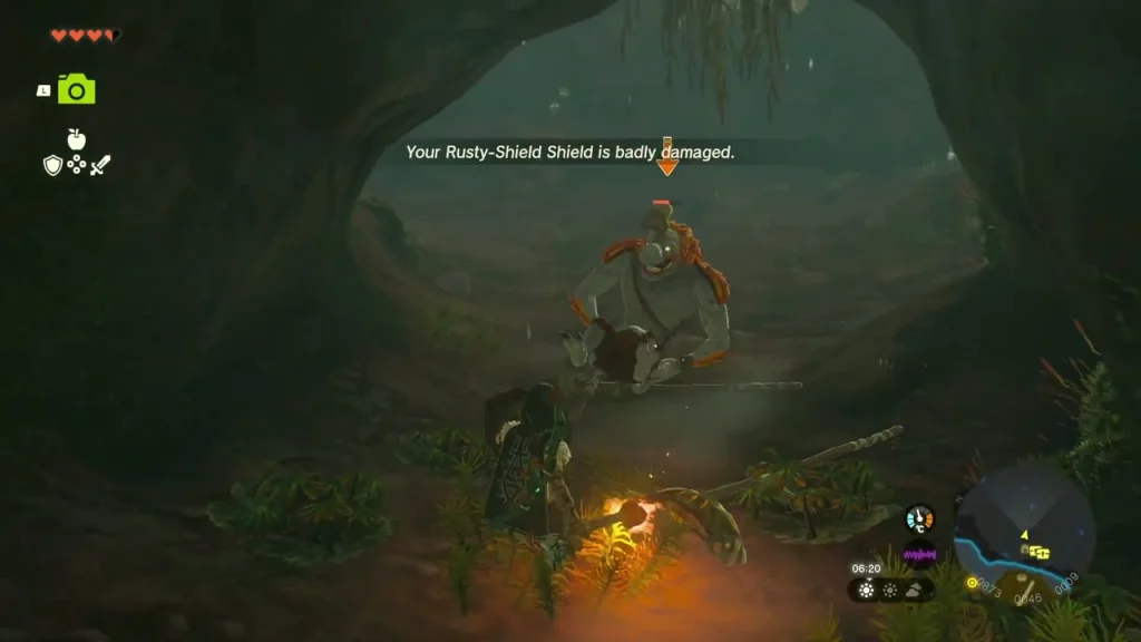 Horriblin with a raised club standing on the cave floor Horriblin with a raised club standing on the cave floor