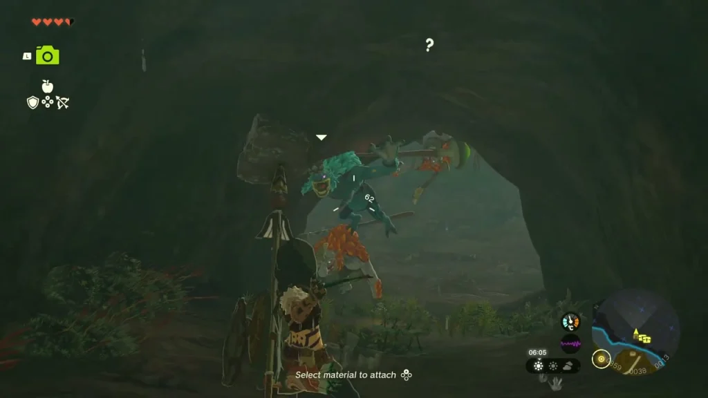 Two Horriblins hanging from the roof of the grassy first chamber Two Horriblins hanging from the roof of the grassy first chamber