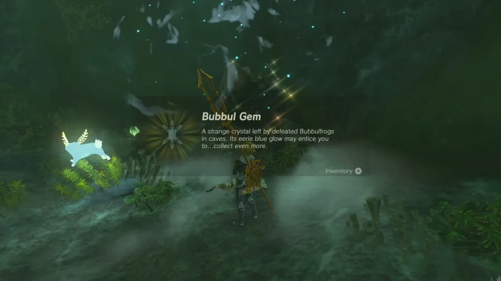 Bubbul Gem item box with the Bubbulfrog beside it