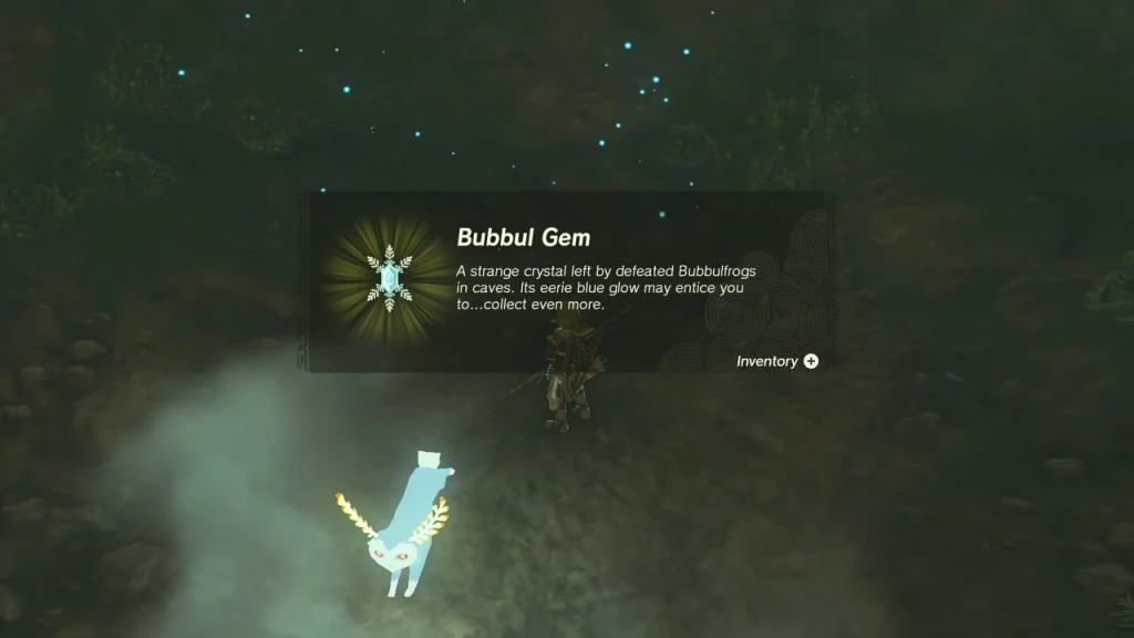 Bubbul Gem item box next to a glowing gem Bubbul Gem item box next to a glowing gem