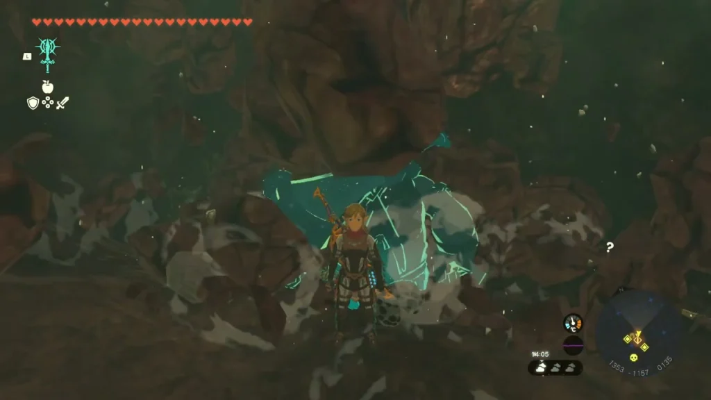 Boulder wall shattering as it is struck