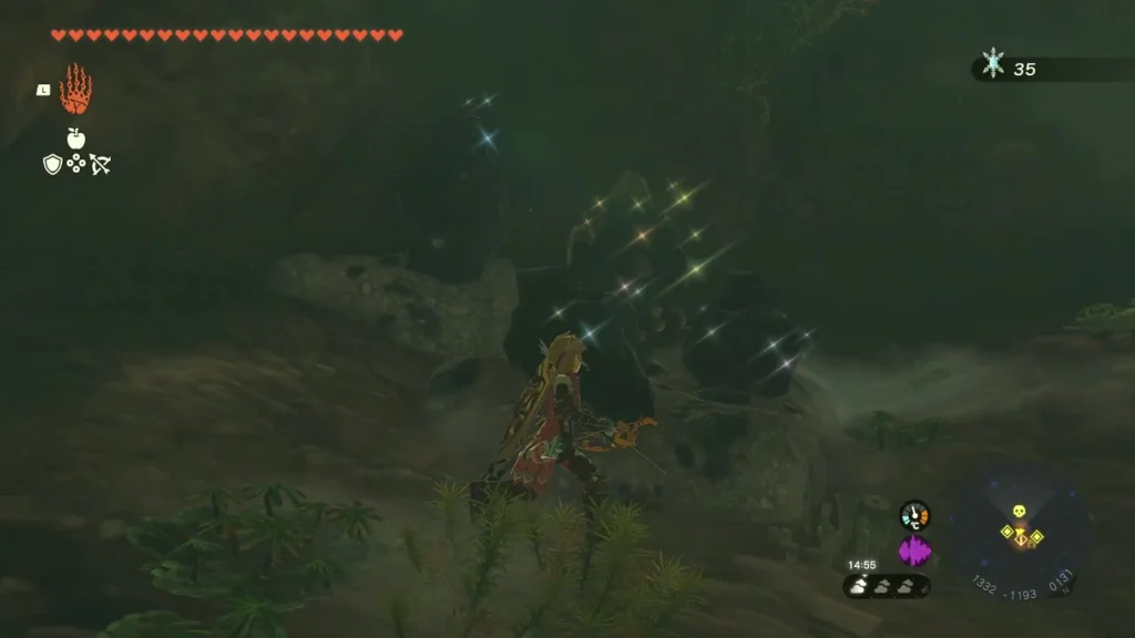 Sparkling drop where the Bubbulfrog was defeated