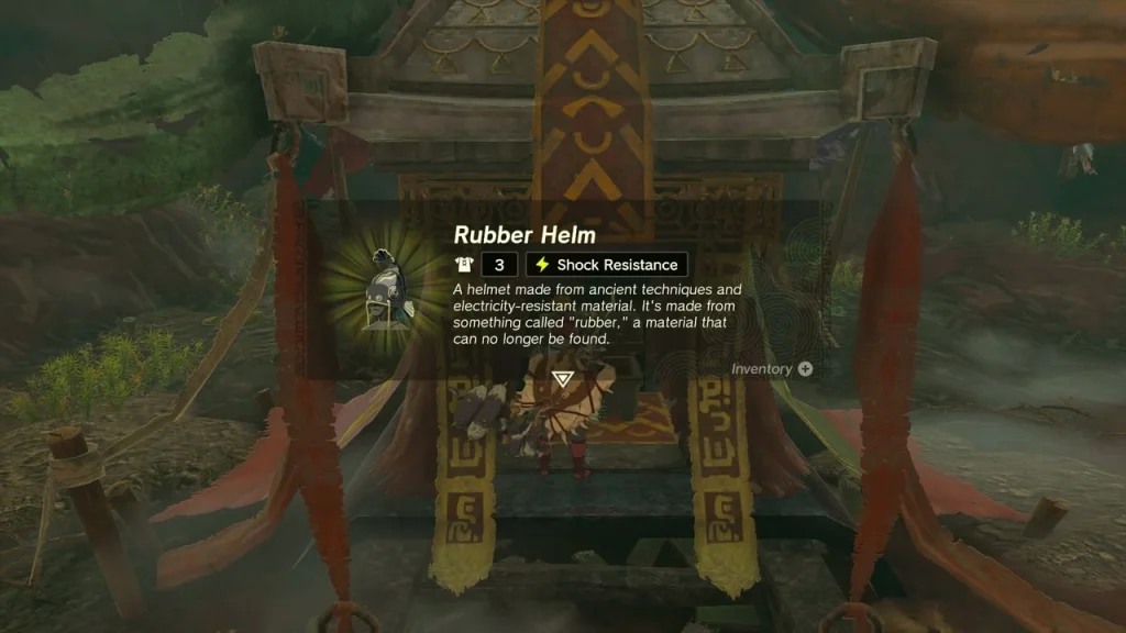 Rubber Helm item box in a monster altar with red banners Rubber Helm item box in a monster altar with red banners