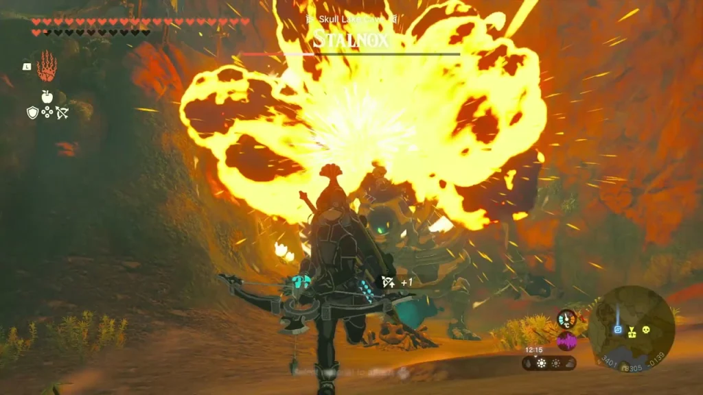 Bomb explosion engulfing the Stalnox Bomb explosion engulfing the Stalnox
