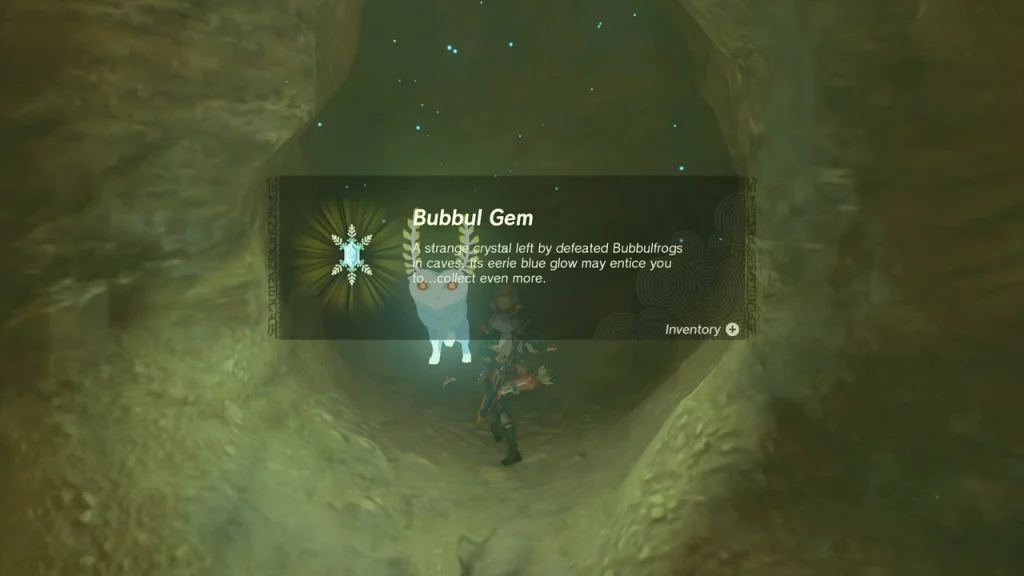 Bubbul Gem item box in the cave after the frog is defeated Bubbul Gem item box in the cave after the frog is defeated