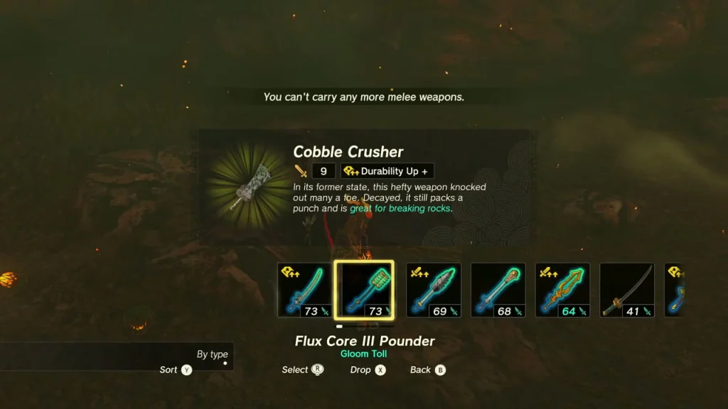 Cobble Crusher item box above the open chest Cobble Crusher item box above the open chest