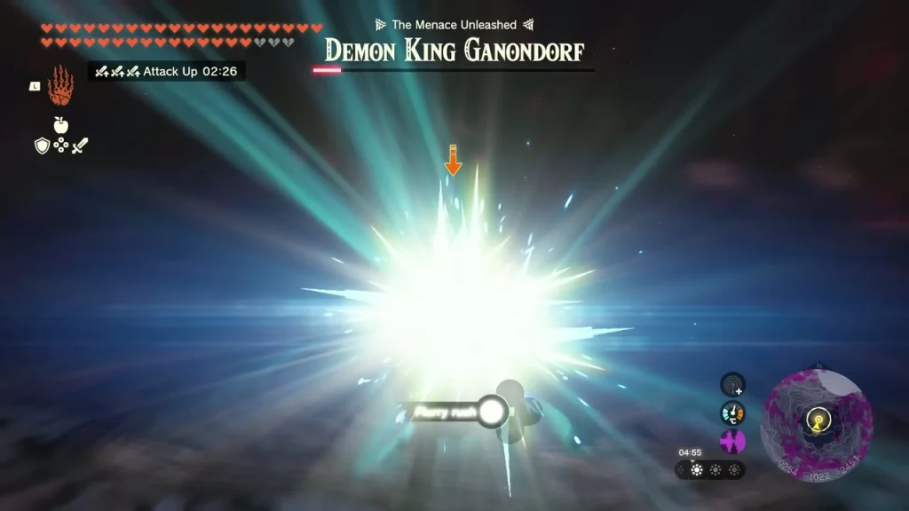 White flash of light as an attack connects with Ganondorf White flash of light as an attack connects with Ganondorf