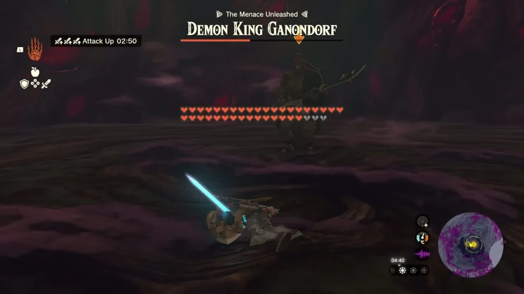 Master Sword slashing Ganondorf after a perfect dodge during a Flurry Rush Master Sword slashing Ganondorf after a perfect dodge during a Flurry Rush