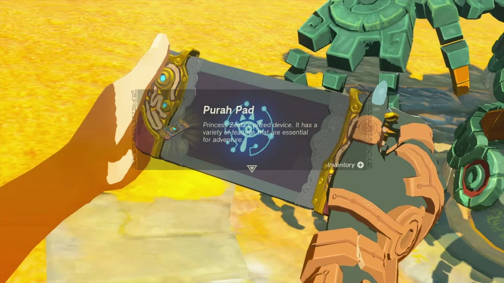 Purah Pad item description box held up beside the Steward Construct Purah Pad item description box held up beside the Steward Construct