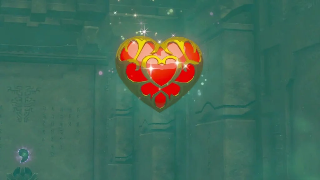 Heart Container floating in the temple chamber after the fight Heart Container floating in the temple chamber after the fight