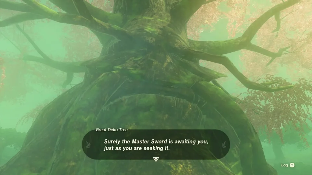 Great Deku Tree among the mist and roots of Korok Forest Great Deku Tree among the mist and roots of Korok Forest