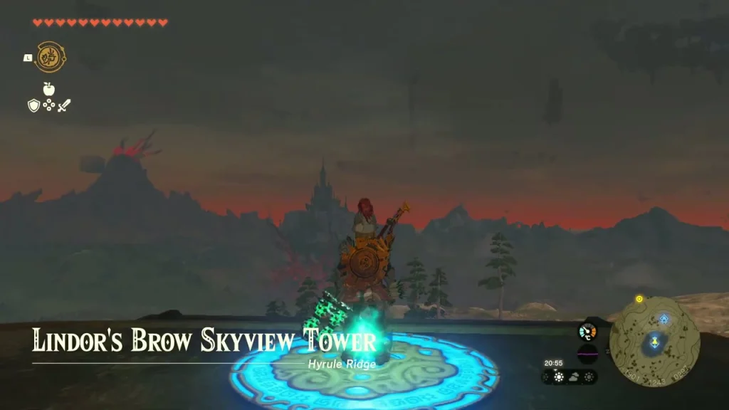 Lindor's Brow Skyview Tower launch point on Hyrule Ridge Lindor's Brow Skyview Tower launch point on Hyrule Ridge