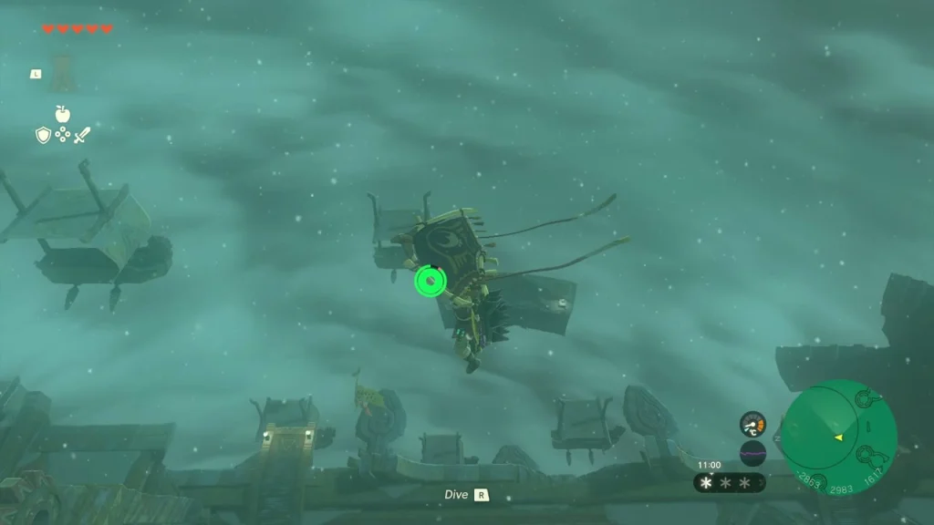 Stormwind Ark airship floating inside a storm cloud above the Hebra mountains Stormwind Ark airship floating inside a storm cloud above the Hebra mountains