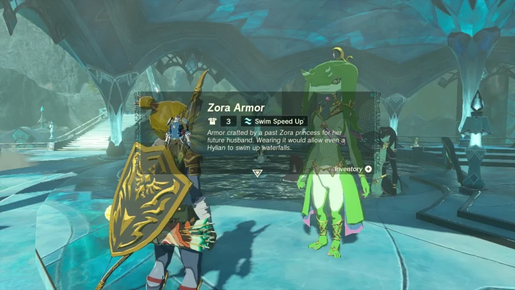Zora Armor item box with swim speed up Zora Armor item box with swim speed up