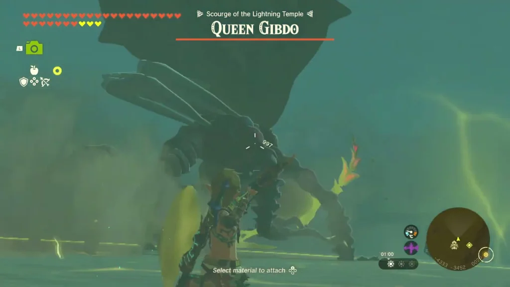 Queen Gibdo hovering over the desert sand Queen Gibdo hovering over the desert sand