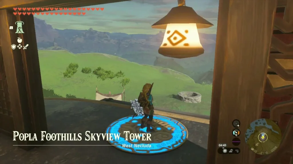 Launch pad of Popla Foothills Skyview Tower under the lantern
