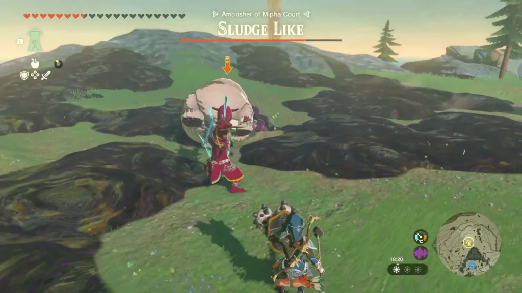 Sludge Like covered in sludge with Sidon beside it