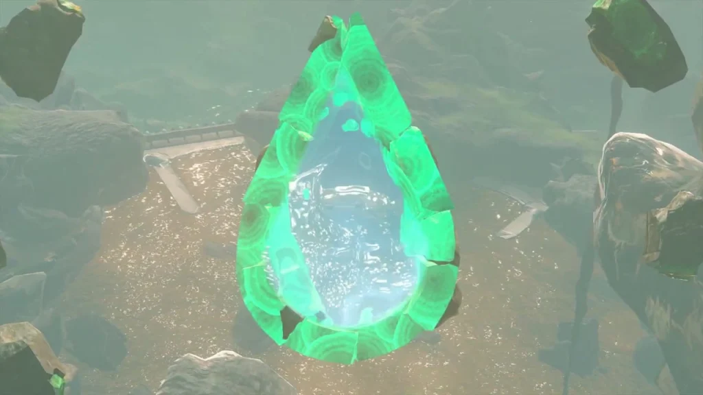 King's Scale arrow flying through the teardrop-shaped opening