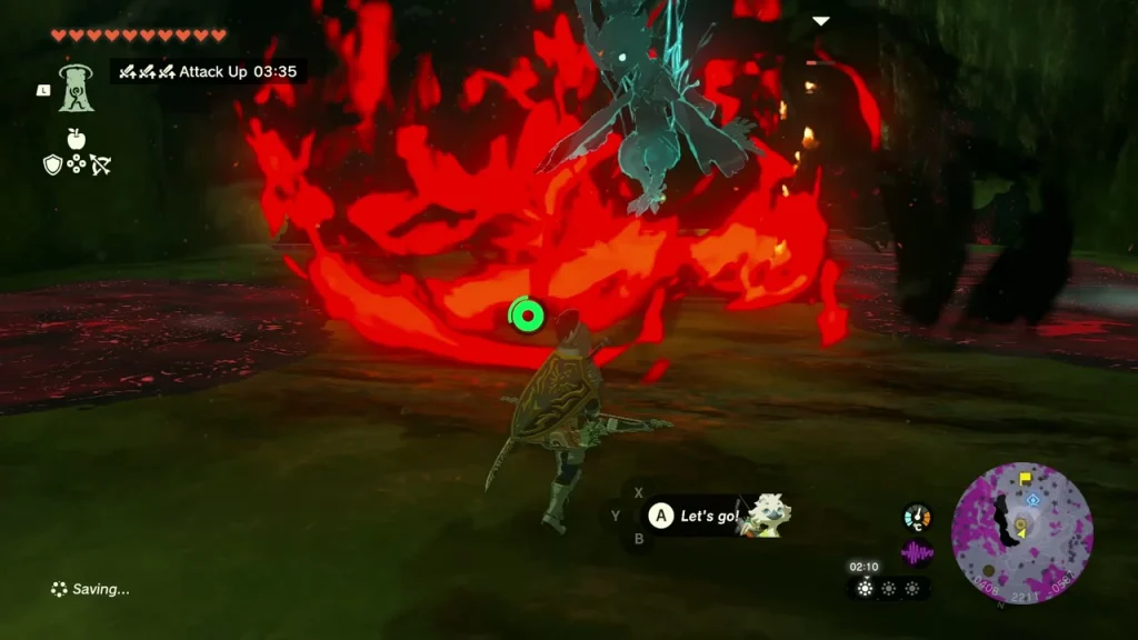 Gloom Hand rising from red gloom on the floor of the Deku Tree chasm Gloom Hand rising from red gloom on the floor of the Deku Tree chasm