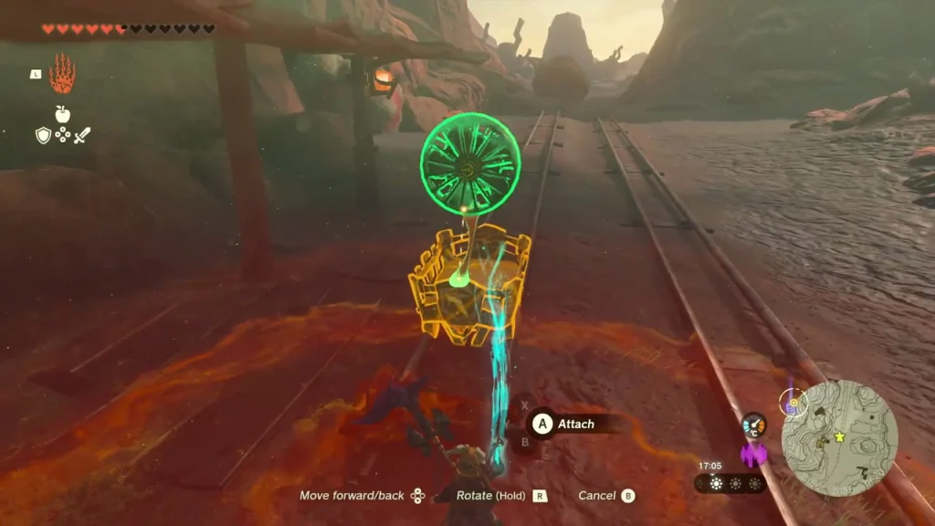 Minecart with a Fan being attached on the rails of Death Mountain Minecart with a Fan being attached on the rails of Death Mountain