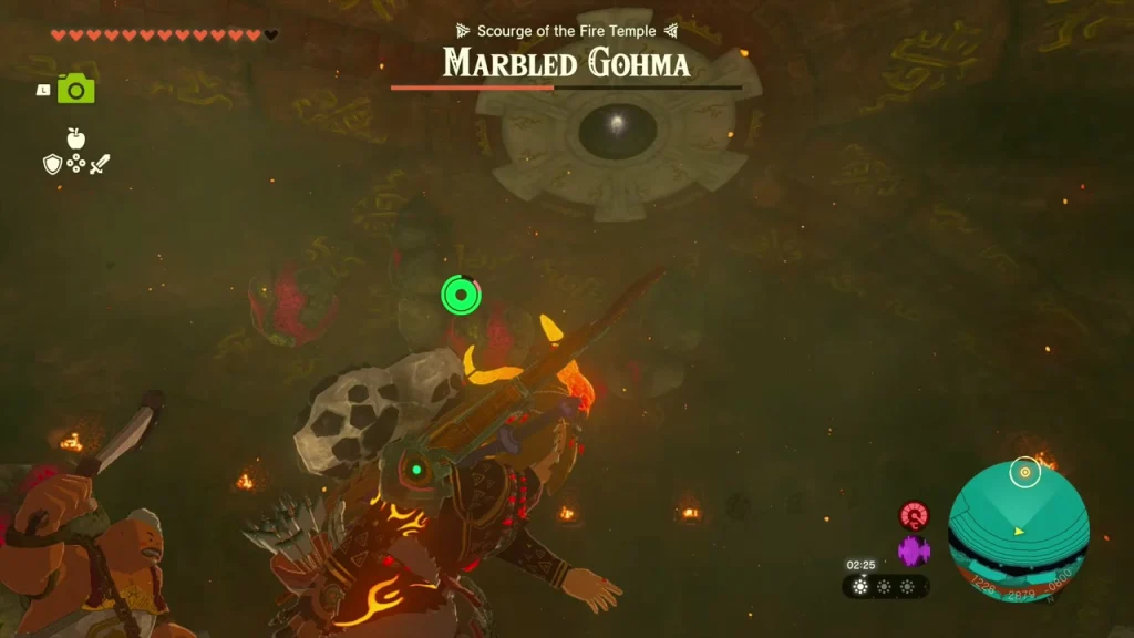 Gohma's circular eye exposed on the underside of its body Gohma's circular eye exposed on the underside of its body