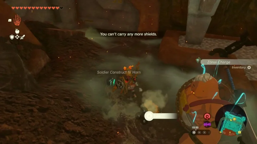 Soldier Construct horn dropped on a stone ledge Soldier Construct horn dropped on a stone ledge