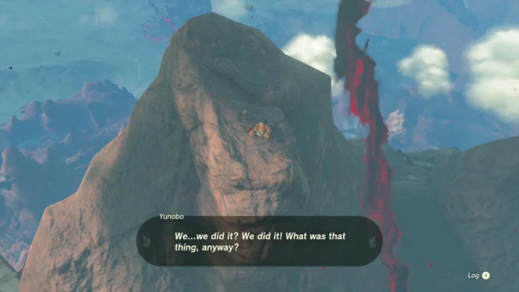 Moragia's rocky body crumbling after the final head is hit Moragia's rocky body crumbling after the final head is hit