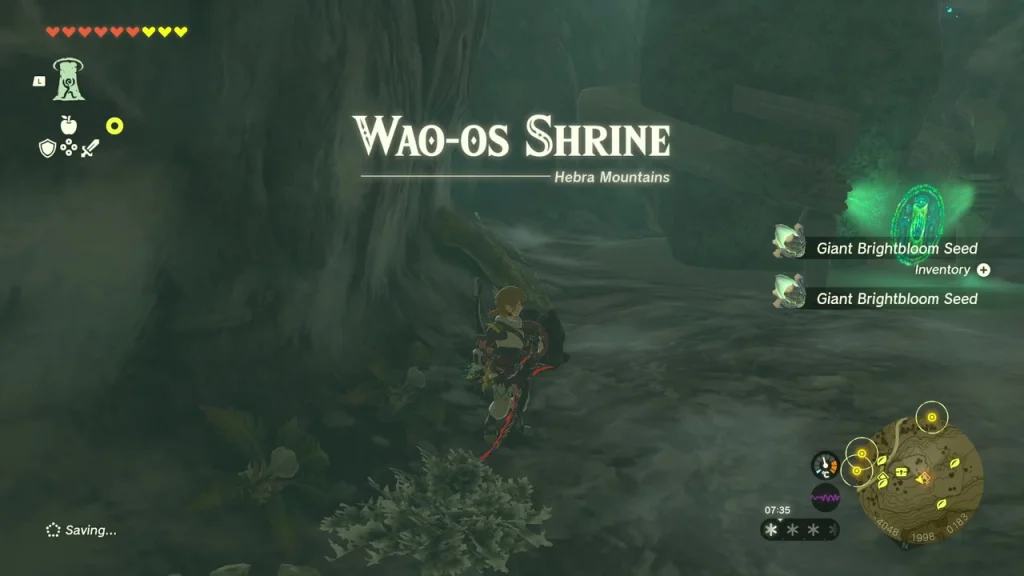 Wao-os Shrine title at the end of the dark West Lake Totori Cave Wao-os Shrine title at the end of the dark West Lake Totori Cave