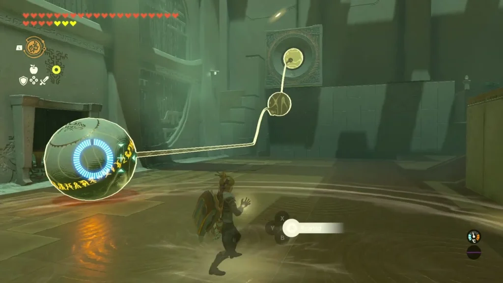 Recall target on the ball in front of the altar room gate Recall target on the ball in front of the altar room gate