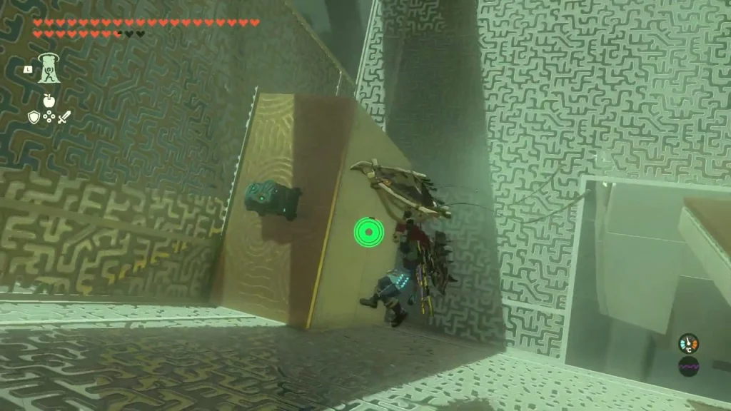 Platform edge climbed with Ascend beside a chest Platform edge climbed with Ascend beside a chest