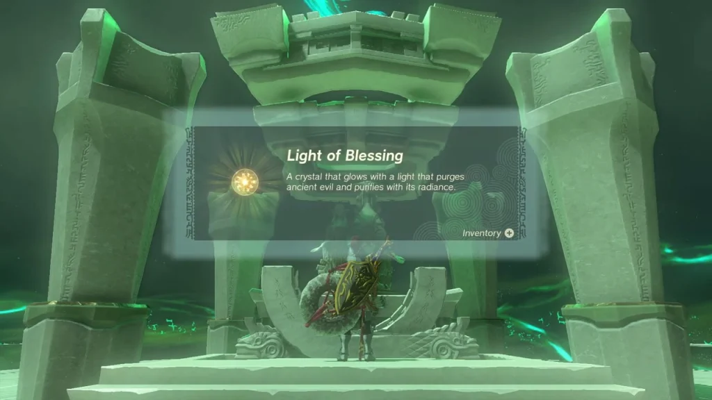 Light of Blessing item box at the shrine terminal Light of Blessing item box at the shrine terminal