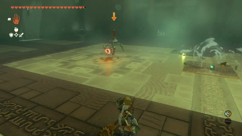 Fire Construct on the left and a spare shield lying on a mat to the right Fire Construct on the left and a spare shield lying on a mat to the right