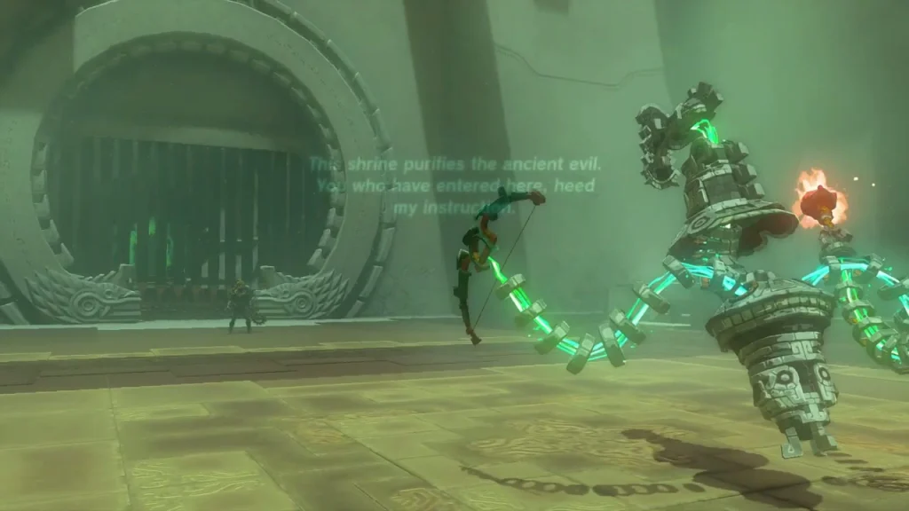 Soldier Construct with a glowing projectile charging at its arm Soldier Construct with a glowing projectile charging at its arm
