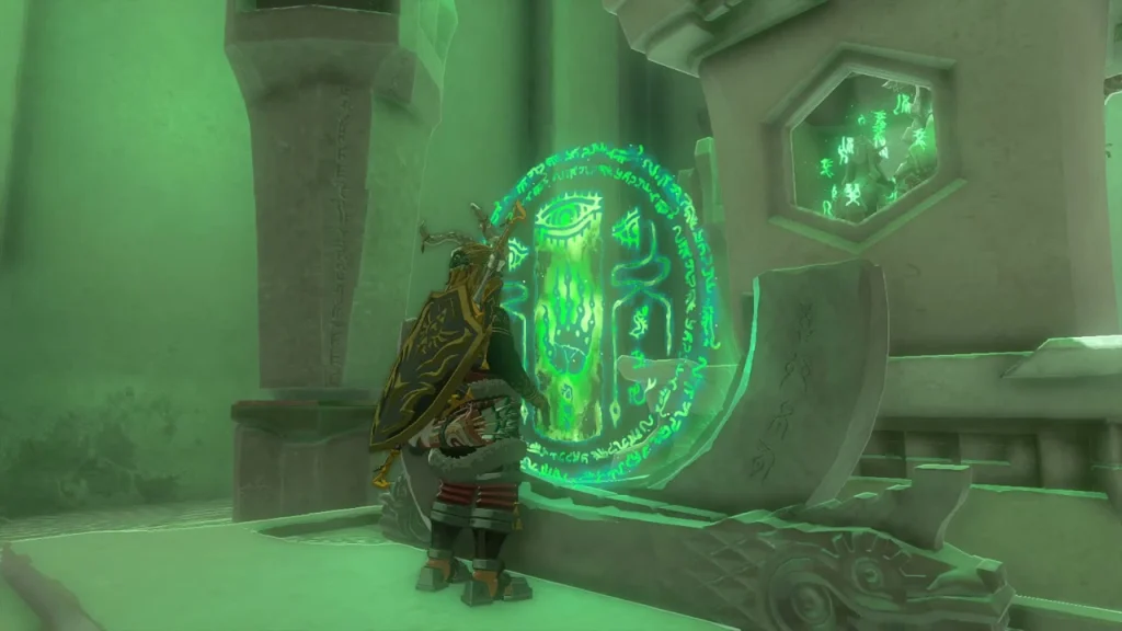 Shrine altar with its green seal Shrine altar with its green seal
