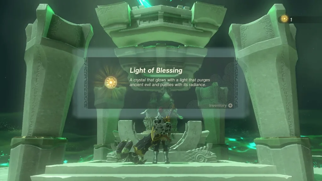 Light of Blessing item box in front of the terminal Light of Blessing item box in front of the terminal
