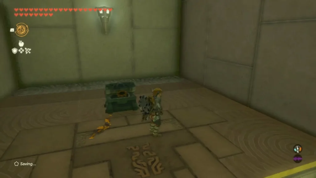 Treasure chest at the end of a side room