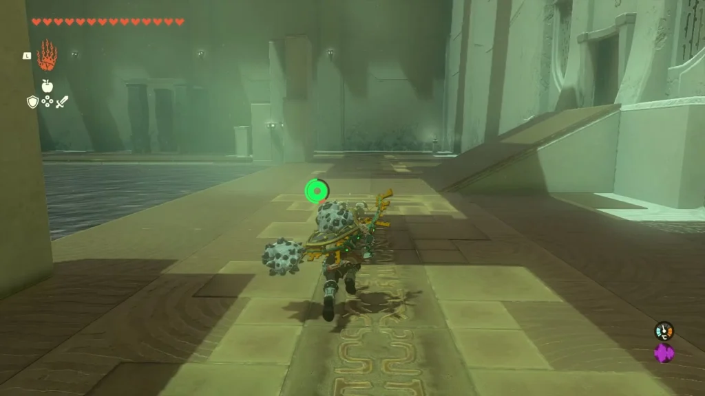 Weapon with an attached spiked ball carried along the hall Weapon with an attached spiked ball carried along the hall