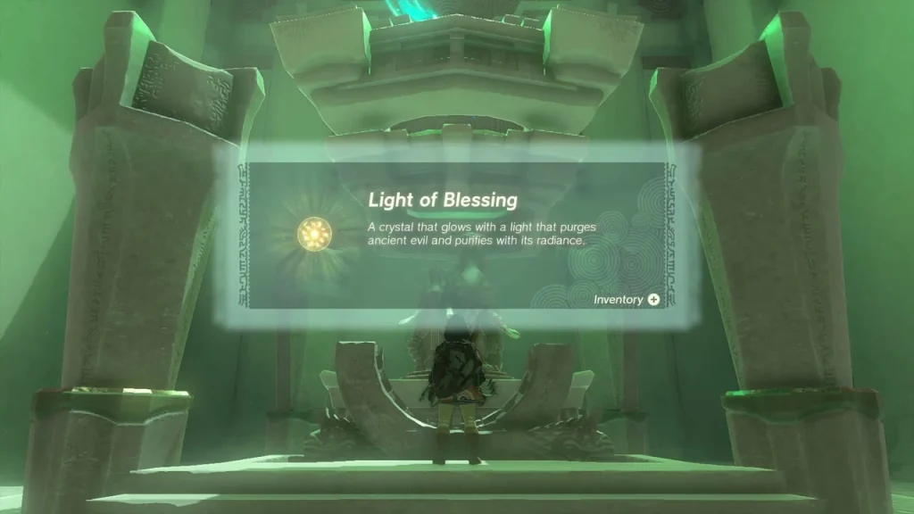Light of Blessing item box shown in front of the altar Light of Blessing item box shown in front of the altar