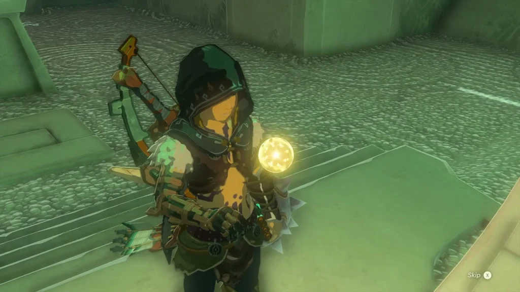 Light of Blessing orb glowing in the hand after being taken from the statue Light of Blessing orb glowing in the hand after being taken from the statue