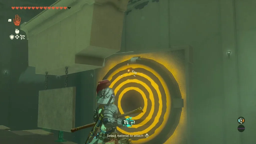 Burst of light on the wall target as it is struck Burst of light on the wall target as it is struck