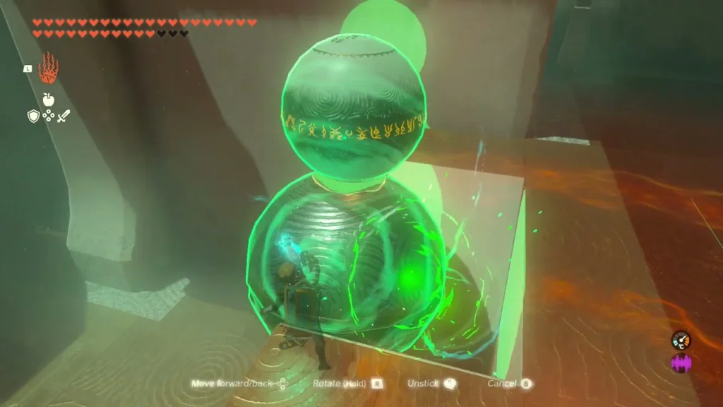 Small ball being attached to the large ball with Ultrahand Small ball being attached to the large ball with Ultrahand