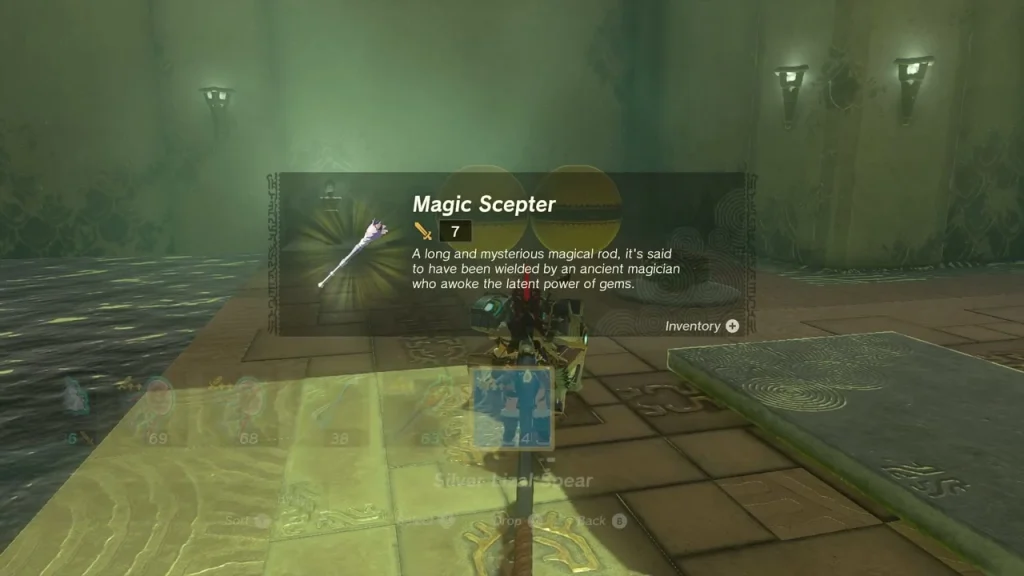 Magic Scepter item box after opening the chest Magic Scepter item box after opening the chest