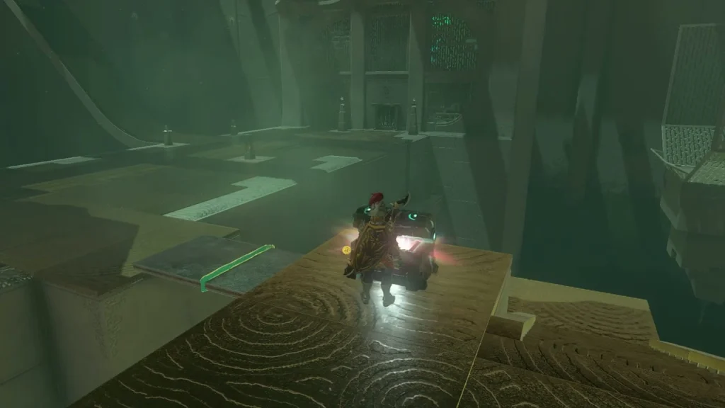 Chest at the end of the plate bridge glowing as it opens Chest at the end of the plate bridge glowing as it opens