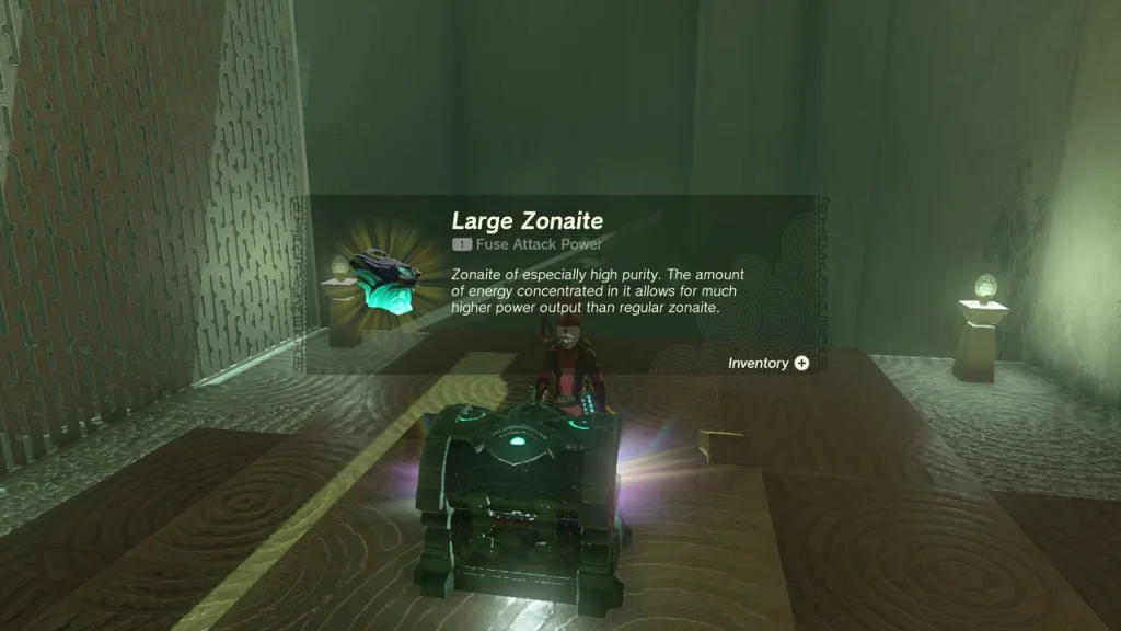 Large Zonaite item box over the opened chest Large Zonaite item box over the opened chest