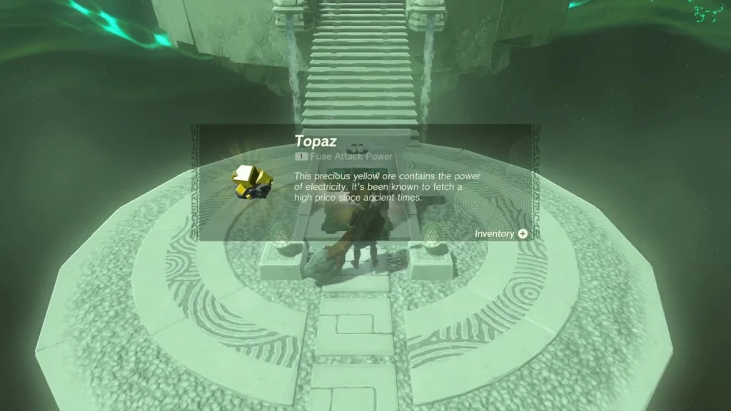 Topaz item box held up over the circular platform Topaz item box held up over the circular platform